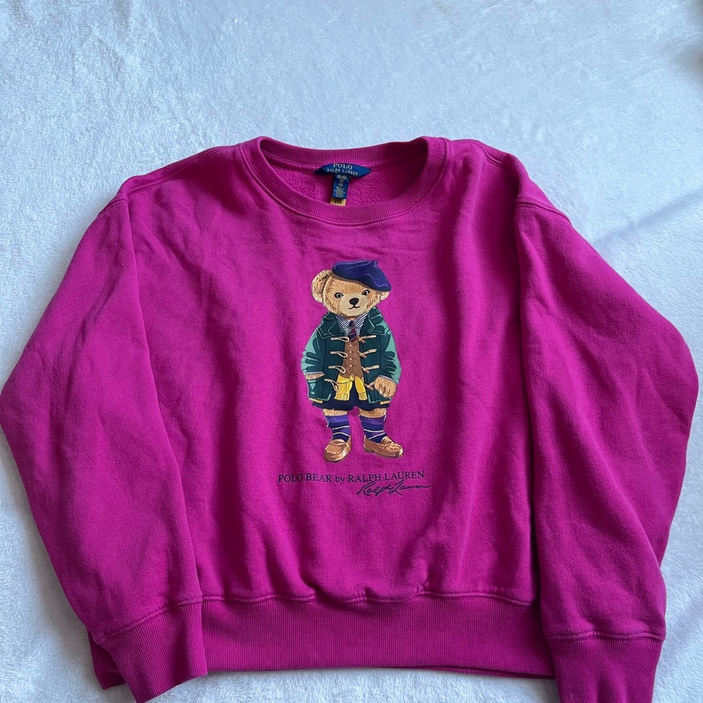 Polo Bear Ralph Lauren Pink Crewneck Kids XL
